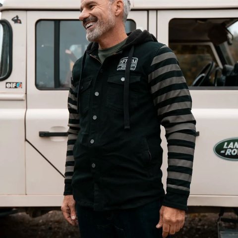 Giubbotto moto con protezioni HOLYFREEDOM JACKET FOLSOM HOODED SHIRT