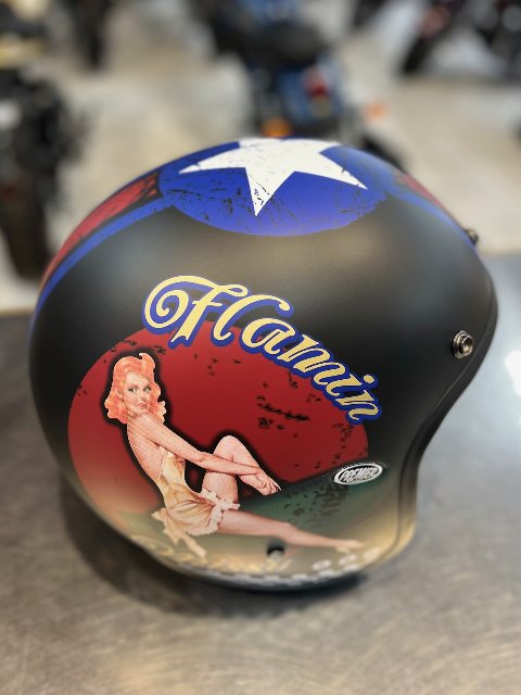 Casco jet modello  pin up  vintage / retro PREMIER pin up vintage