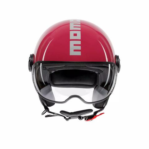 casco Momodesign MOMODESIGN FGTR CLASSIC CANDY FUCSIA / BIANCO - CASCO JET CON VISIERA E2206