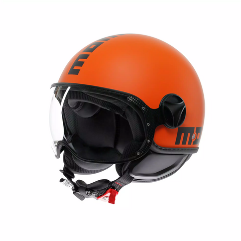 casco Momodesign MOMODESIGN CLASSIC ARANCIONE OPACO / NERO - CASCO JET CON VISIERA E2206