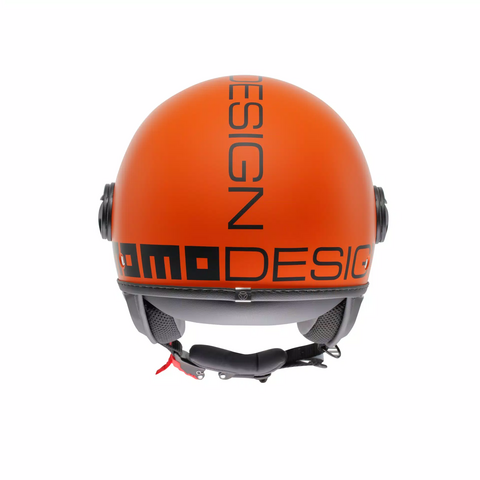 casco Momodesign MOMODESIGN CLASSIC ARANCIONE OPACO / NERO - CASCO JET CON VISIERA E2206