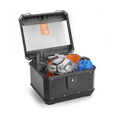 BAULETTO MOTO MONOLOCK 40LT ALLUMINIO NERO kappa KMX400B