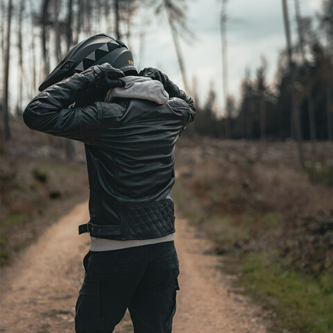Giubbotto in pelle moto con protezioni Modeka Jacket Ruven Urban leather jacket