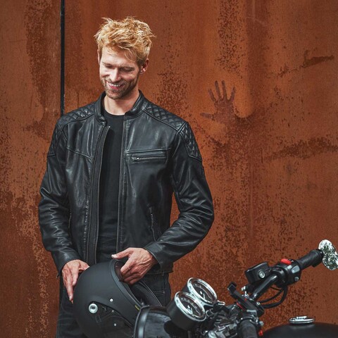 Giubbotto  uomo in pelle con protezioni Modeka Jacket Phinix Urban Leather Jacket