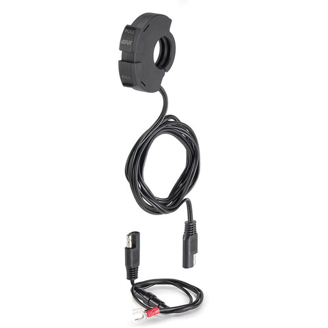 Presa elettrica USB e USB-C da manubrio per moto GIVI Presa elettrica USB e USB-C da manubrio, comprensiva di cablaggio con fusibile per il collegamento alla batteria della moto