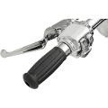MANOPOLE DRAG GRIPS VINTAGE TOURING CHROME/RUBBER throtter by wire