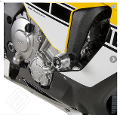 Kit Tamponi Paratelaio Yamaha R1 2015 - 2019 Barracuda PVC nero  distanziali in alluminio anodizzato