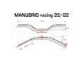 Manubrio Racing Per Moto Ergal Alleggerito BARRACUDA Manubri Racing universale DA 22mm