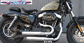 Scarico finale marmitta slip-on  Harley Davidson omologata con sonorita variabile MCJ SCARICO 2 IN 2 ROYAL CORTO COMPLETO DI COLLETTORI, PARACALORE LISCIO O FORATO . PER COMANDI AVANZATI PER  SPORTSTER 883-1200 DAL 2014 AL 2020