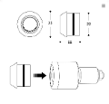 Indicatori Universali Omologati Alluminio Led  Con Lente Optical Barracuda B-LED B-LUX Ideale sugli Antivibranti  B-LUX
