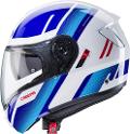 casco modulare apribile Caberg CABERG LEVO X MANTA WHITE/BLUE/RED