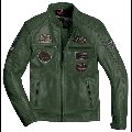 Giubbotto in pelle  moto con protezioni HOLYFREEDOM JACKET ZERO MILITARY GREEN EVOLUTION