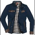 Giubbotto moto in jeans e pelle  con protezioni HOLYFREEDOM JACKET COYOTE BLUE