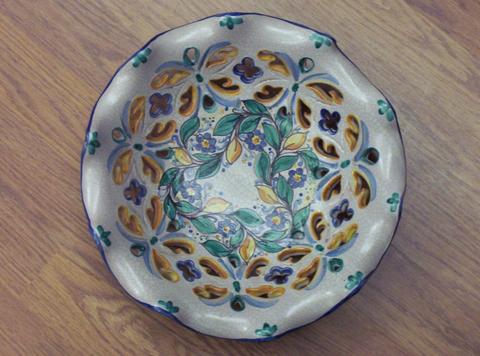 Centrotavola artigianale Pacon in ceramica