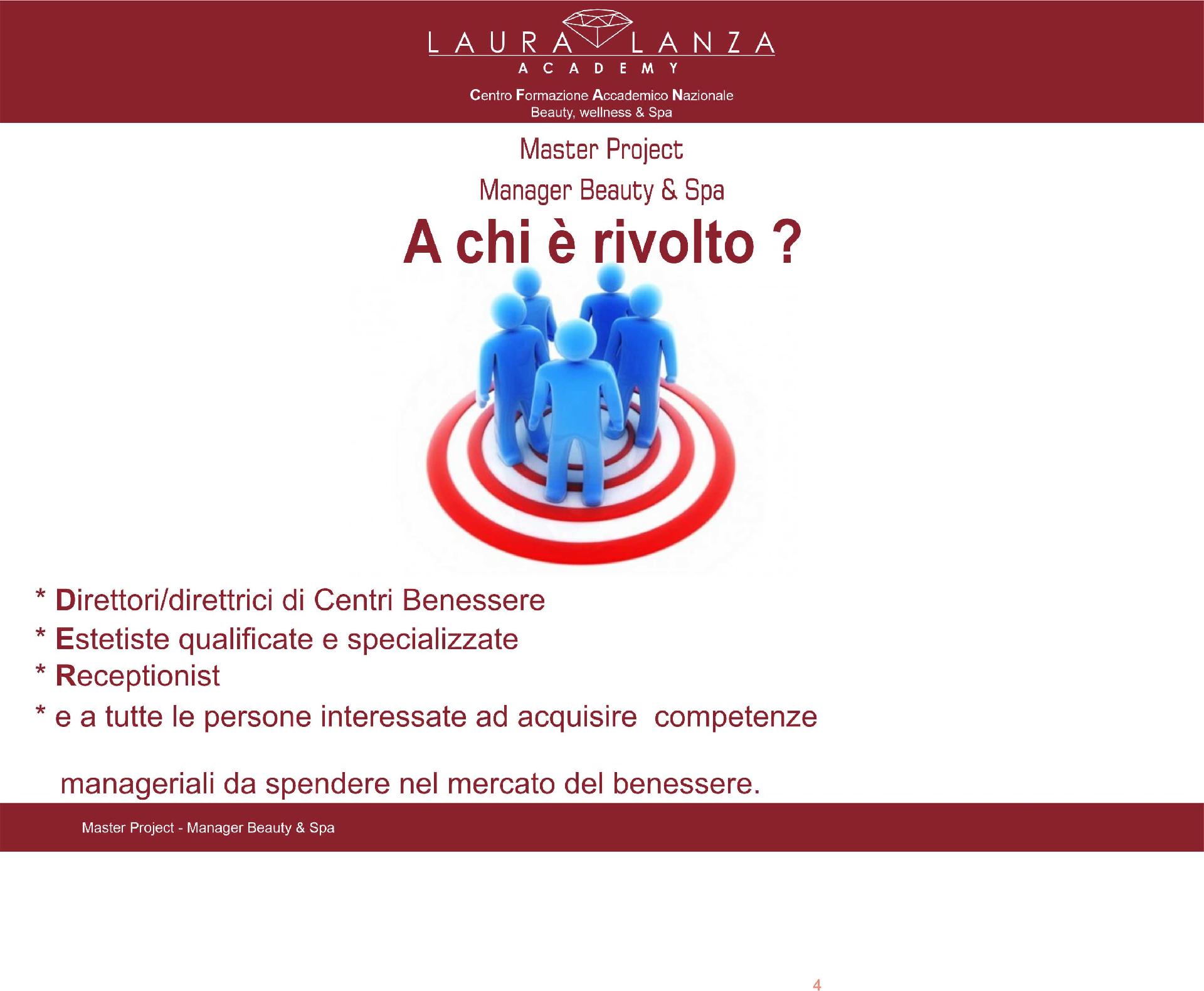 SPA MANAGER  MASTER PROJECT MANAGER & BEAUTY SPA - 4 Novembre 2026