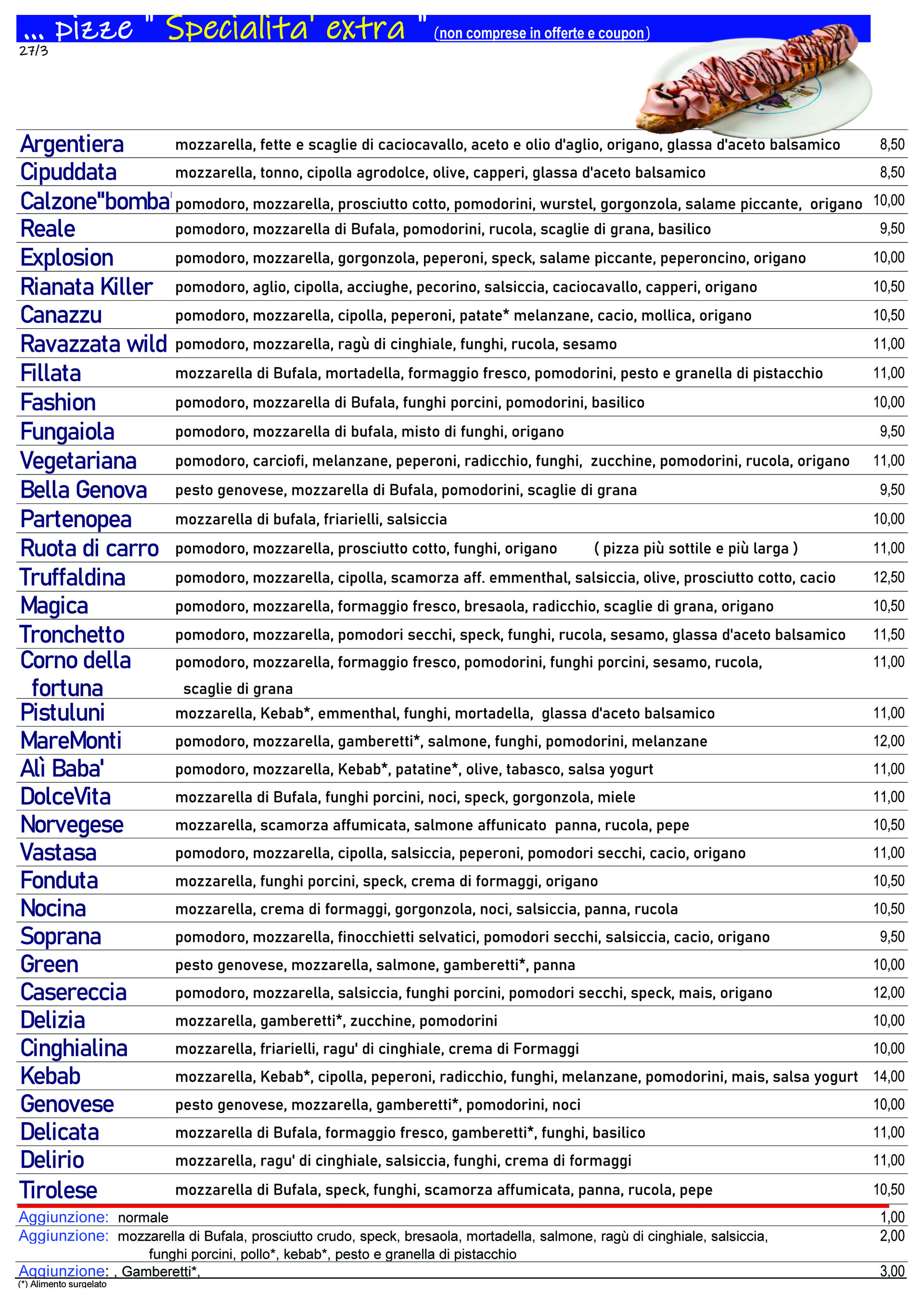 Apri per sfogliare il nostro Menù completo