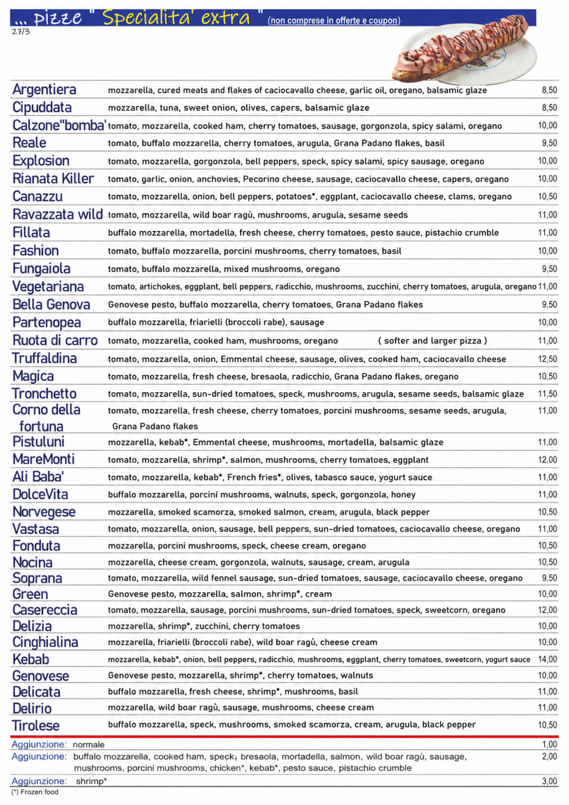 Apri per sfogliare il nostro Menù completo