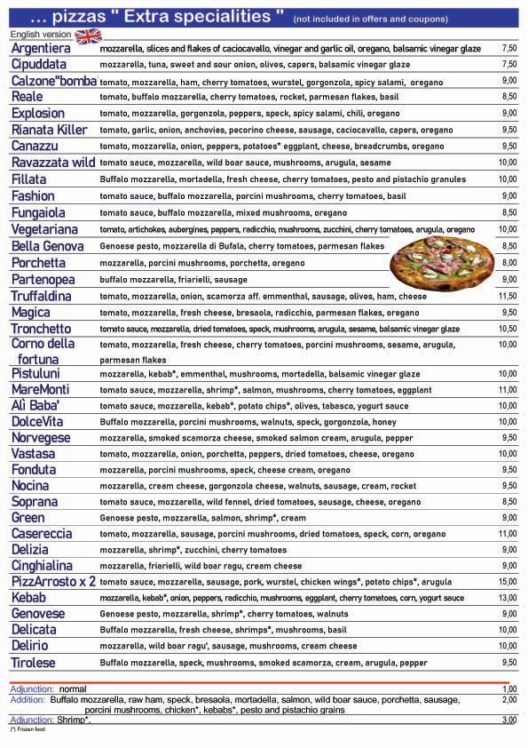 Apri per sfogliare il nostro Menù completo