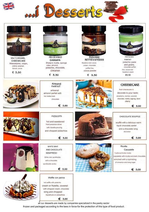 Menu in English