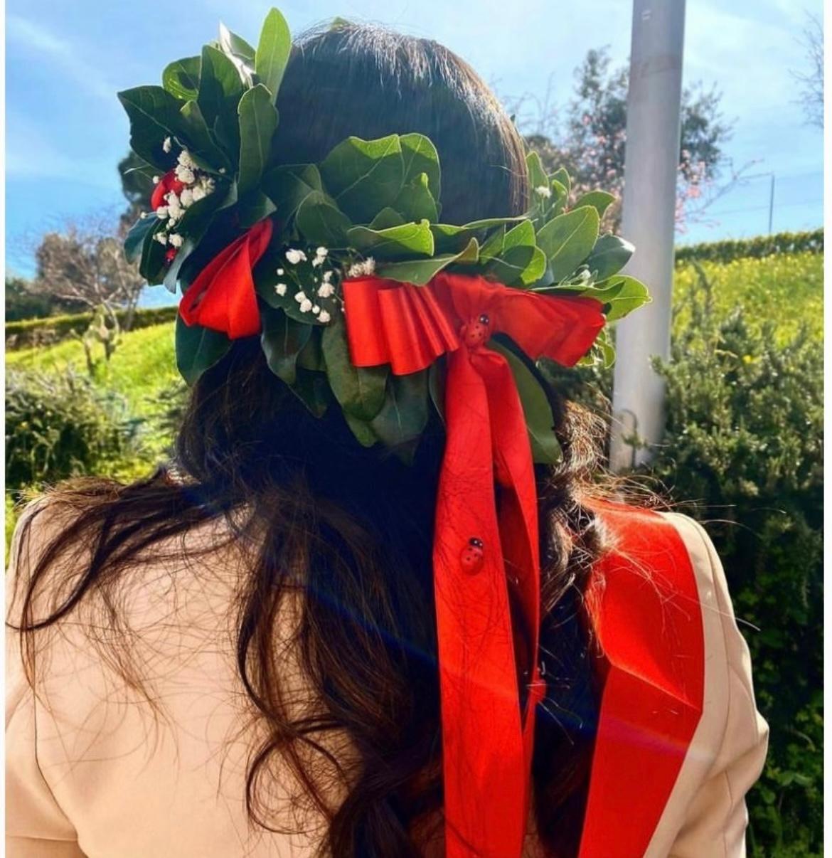 Corona d’alloro per Laurea Anna dei fiori A scelta