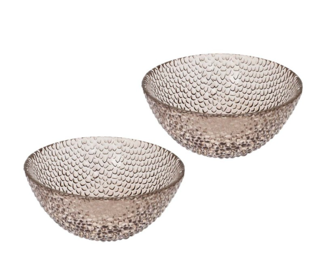 CIOTOLINA DROP MOKA SET 2 PEZZI VETRO CM D 16 Brandani Drop collection