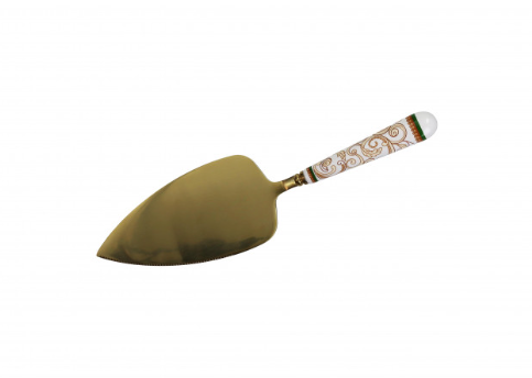 PALA DOLCE FILO D'ORO CHAMPAGNE INOX CON MANICO IN CERAMICA Brandani Filo d'oro collection