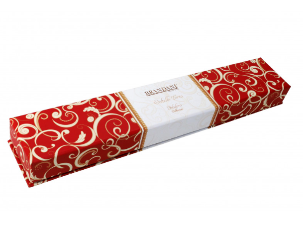 COLTELLO TORTA FILO D'ORO ROSSO CHAMPAGNE INOX CON MANICO IN CERAMICA Brandani Filo d'oro collection