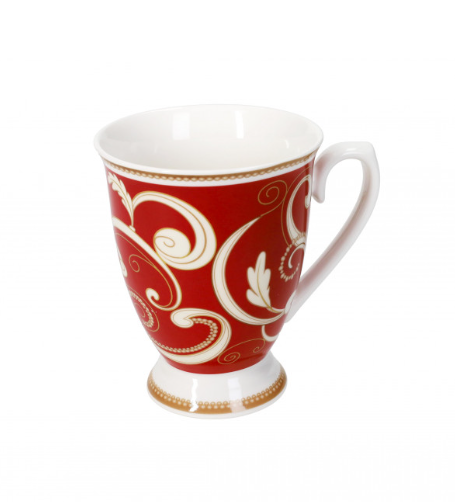 MUG FILO D'ORO ROSSO SET 2 PEZZI NEW BONE CHINA Brandani Filo d'oro rosso collection