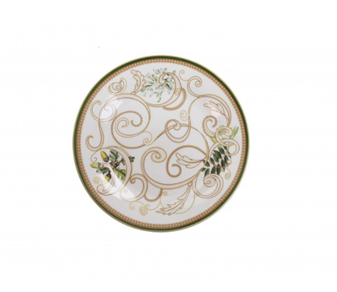 TAVOLA 18 PEZZI FILO D'ORO PORCELLANA bianco Brandani Filo d’oro collection