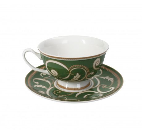 TAZZA THE FILO D'ORO SET 2 PEZZI NEW BONE CHINA Brandani filo d'oro collection