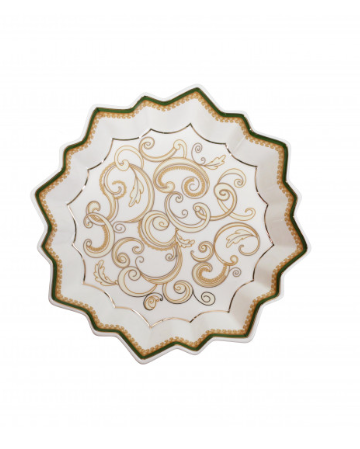 VASSOIO STELLA FILO D'ORO PORCELLANA Brandani Filo d'oro collection