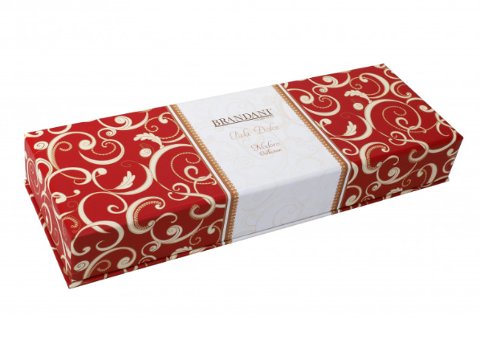 PALA DOLCE FILO D'ORO CHAMPAGNE INOX CON MANICO IN CERAMICA rosso Brandani Filo d'oro collection