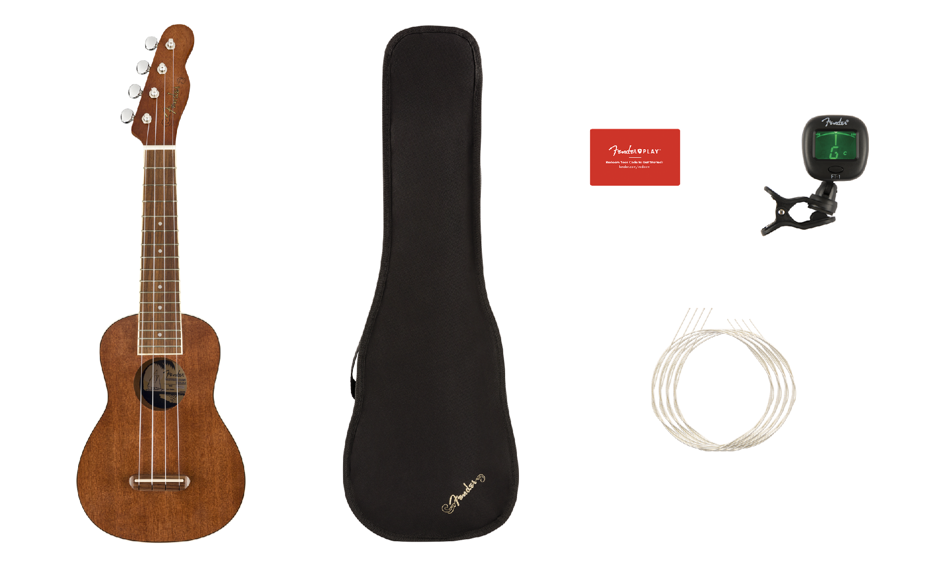 FENDER SEASIDE SOPRANO UKULELE PACK