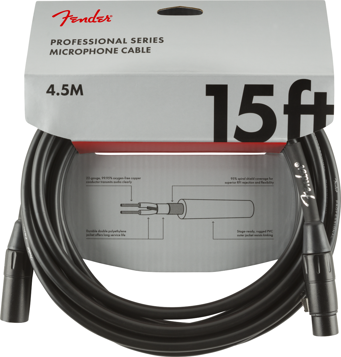 FENDER PROFESSIONAL SERIES CAVO MICROFONICO 4,5 Mt.