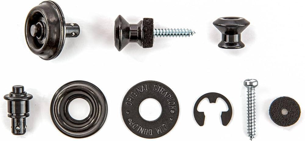 DUNLOP SLS1033BK Dual-Design Straplock System Black Oxide