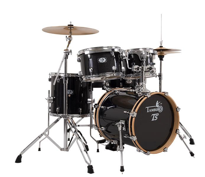 TAMBURO T5 M22 BLACK SPARKLE PIATTI INCLUSI