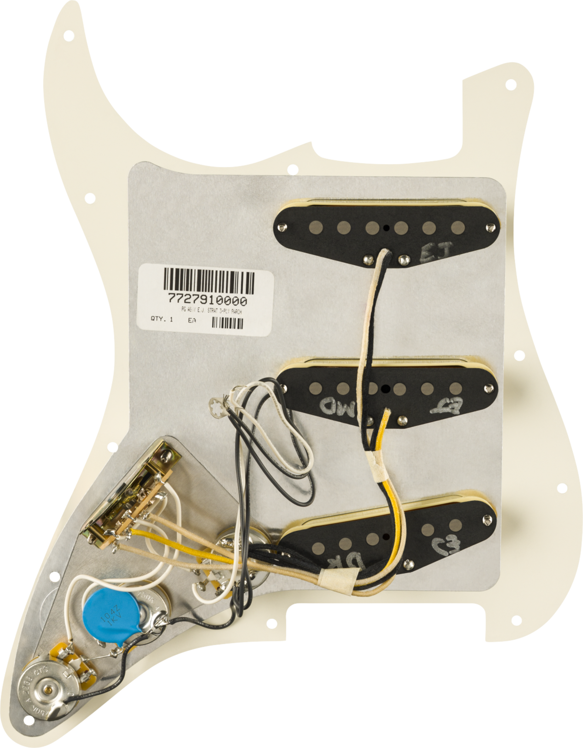 FENDER PRE WIRED STRAT PICKGUARD SSS ERIC JOHNSON 11 HOLE
