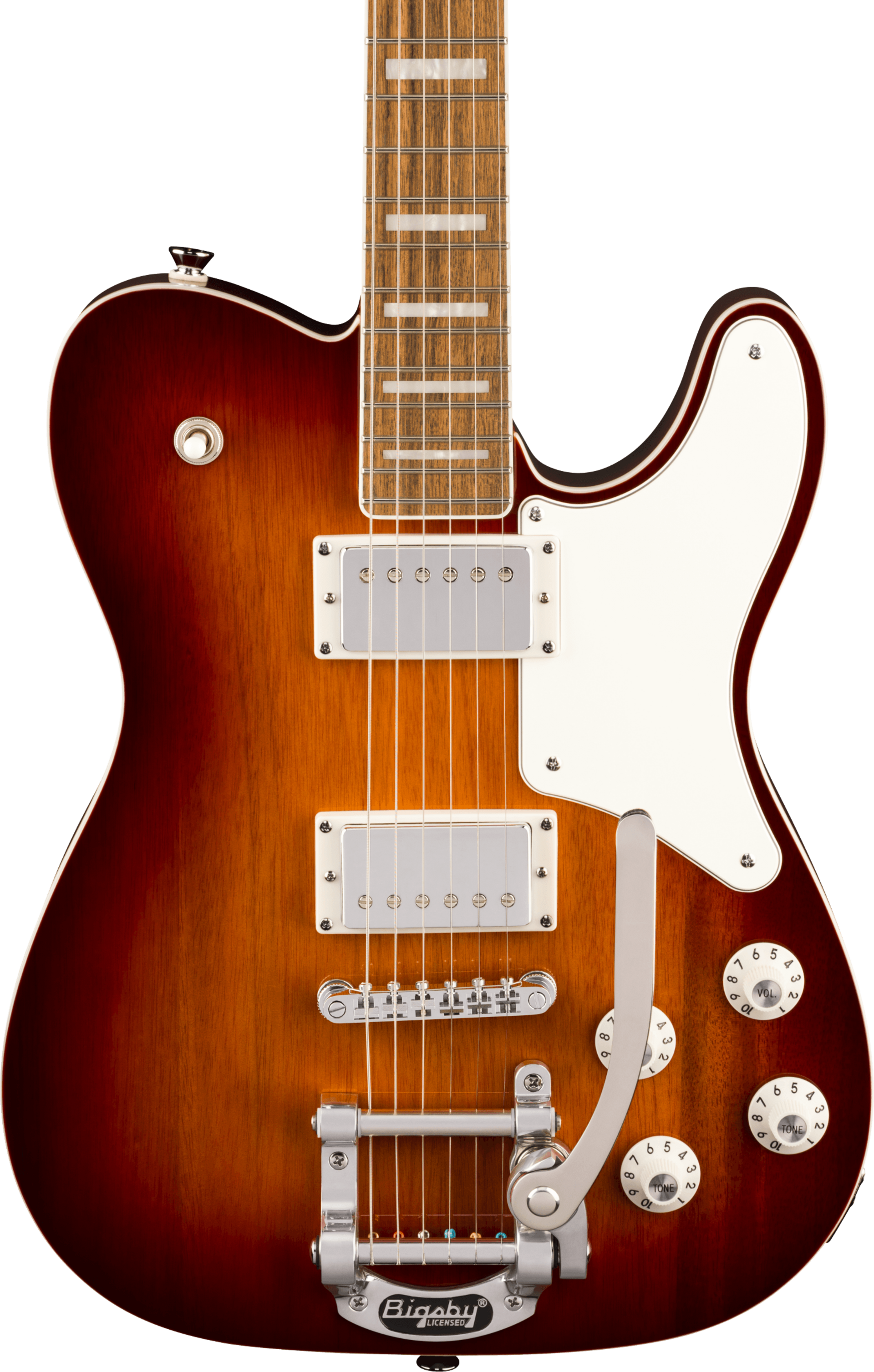 SQUIER PARANORMAL TROUBLEMAKER TELECASTER DELUXE BIGSBY HONEY SUNBURST