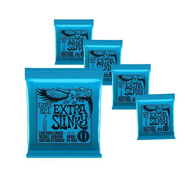 ERNIE BALL 2225 EXTRA SLINKY CONFEZIONE 5 MUTE
