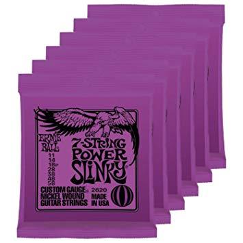 ERNIE BALL 2620 POWER SLINKY 7 CORDE CONFEZIONE 6 MUTE