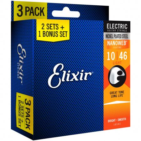 ELIXIR 16542 NANOWEB 12052 ELETTRICA 10-46 PACK DA TRE