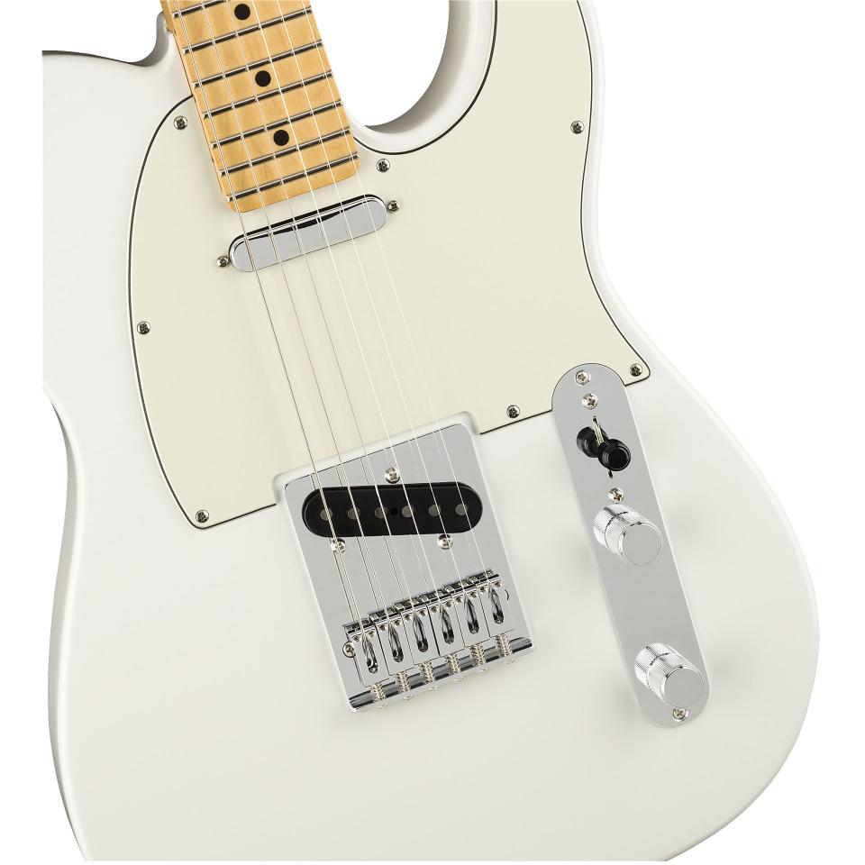 FENDER PLAYER TELECASTER MN POLAR WHITE CON BORSA FENDER MIDNIGHT BLUE IN OMAGGIO