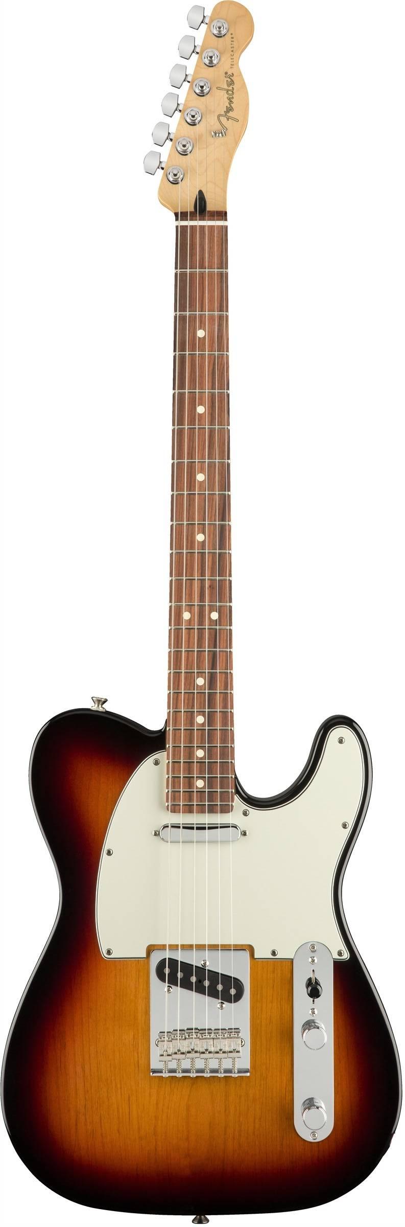 FENDER PLAYER TELECASTER PF 3-COLOR SUNBURST CON BORSA FENDER MIDNIGHT BLUE IN OMAGGIO
