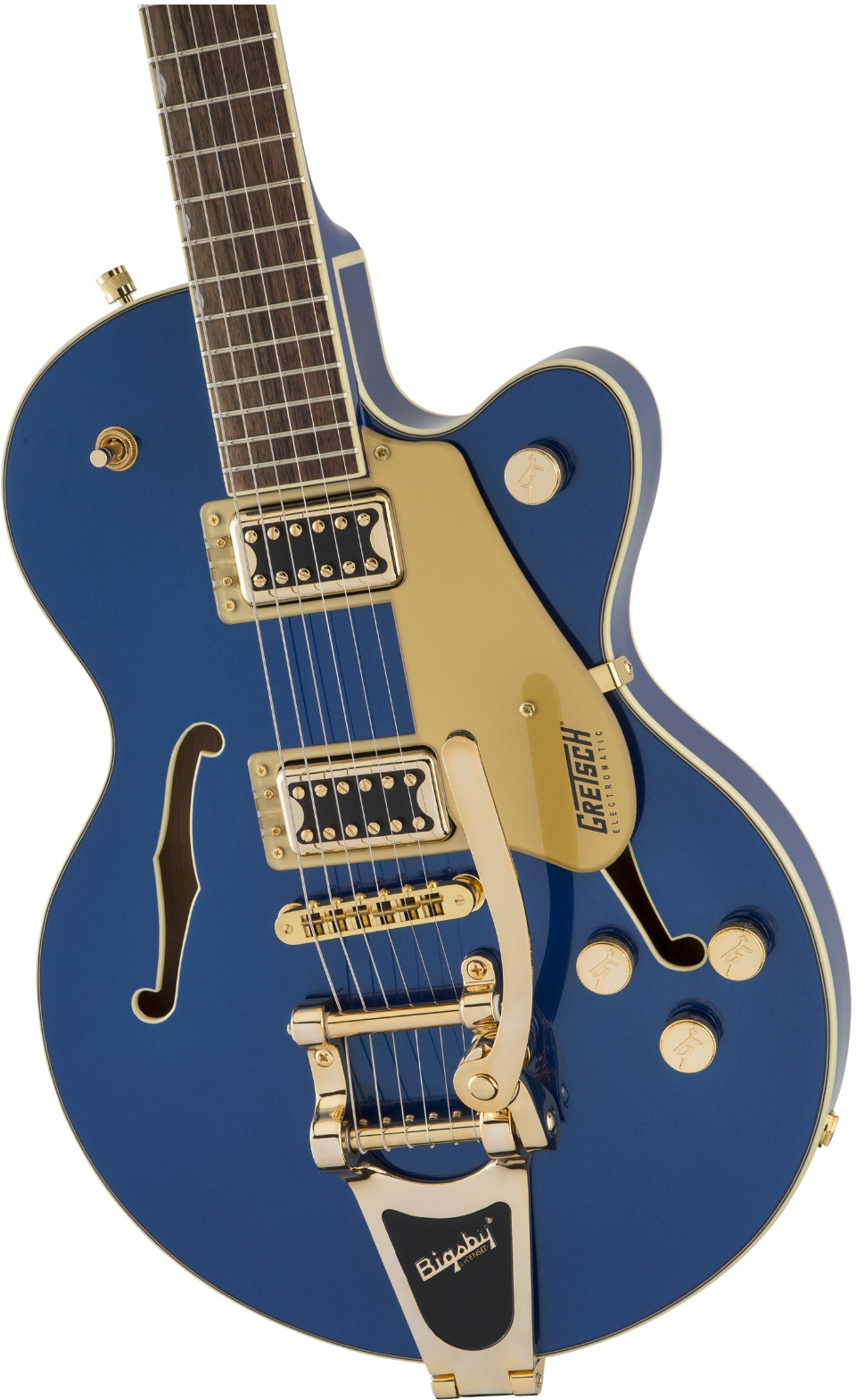 GRETSCH G5655TG CB JR BIGSBY GOLD HARDWARE AZURE METALLIC