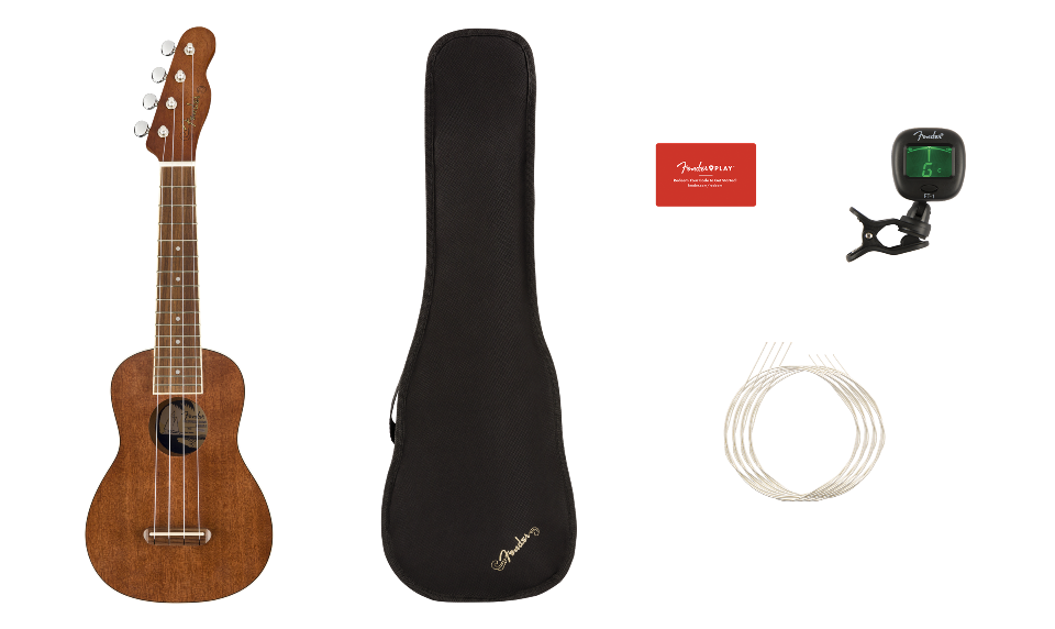 FENDER SEASIDE SOPRANO UKULELE PACK