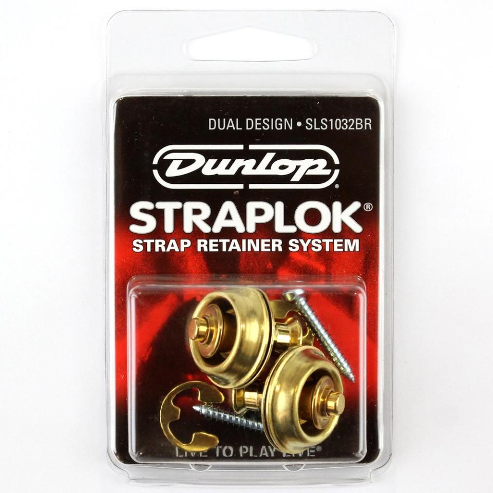 DUNLOP SLS1032BR Dual-Design Straplock System Brass