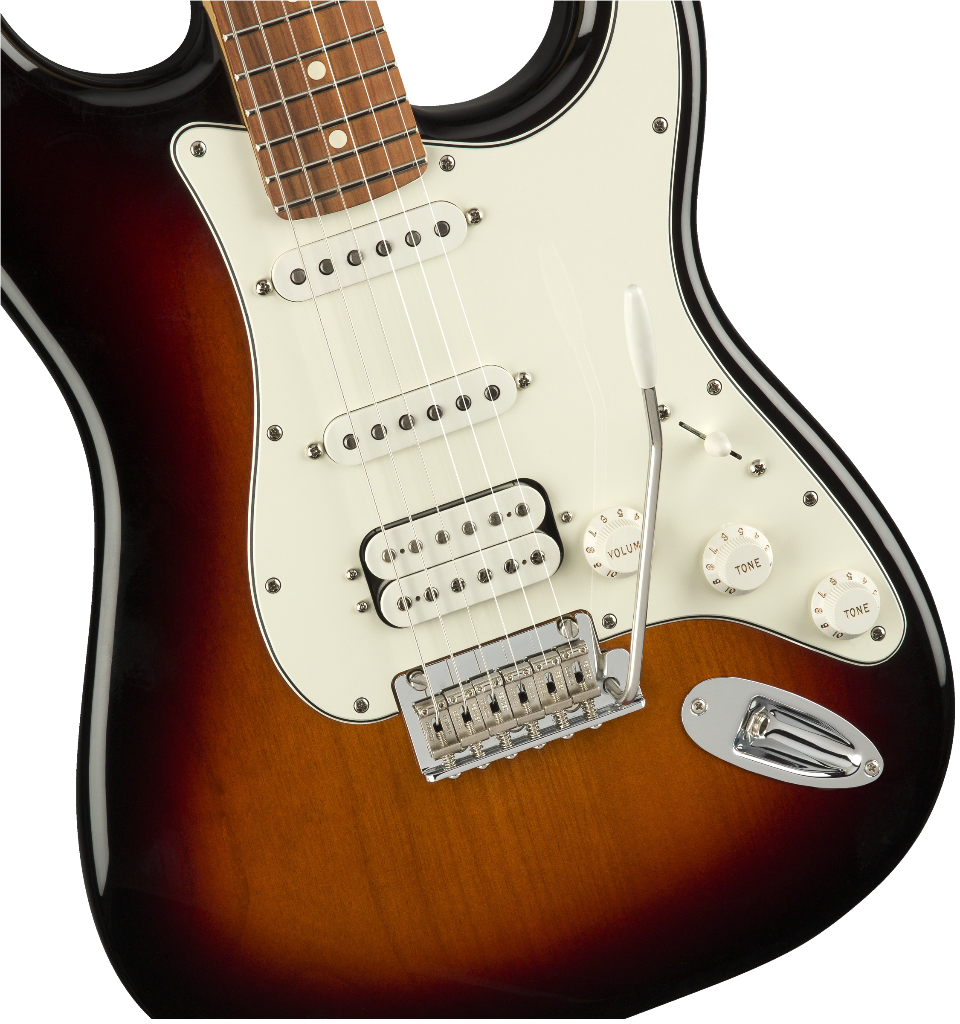 FENDER PLAYER STRATOCASTER HSS PF 3C SUNBURST CON BORSA FENDER MIDNIGHT BLUE IN OMAGGIO