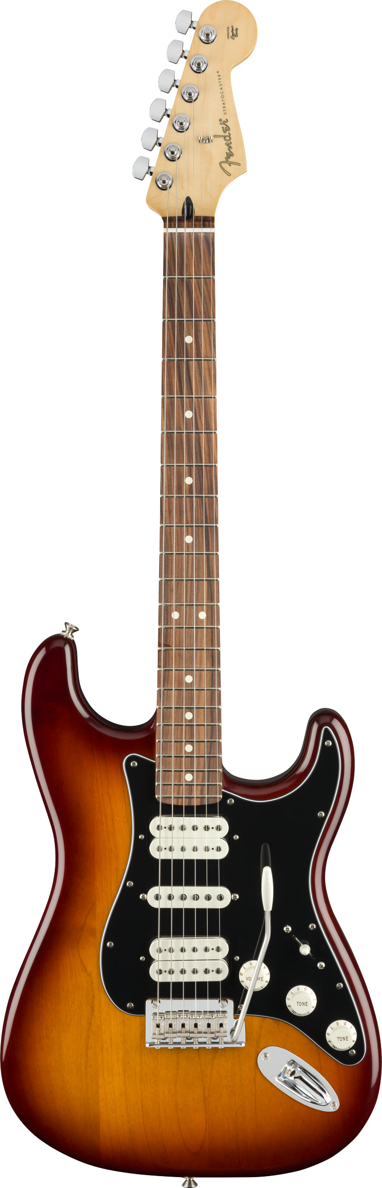 FENDER PLAYER STRATOCASTER HSH PF TOBACCO SUNBURST CON BORSA FENDER MIDNIGHT BLUE IN OMAGGIO