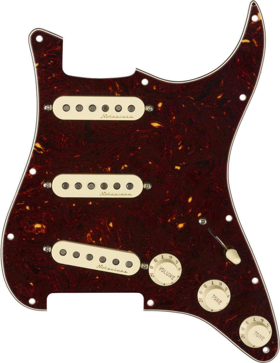 FENDER PRE WIRED STRAT PICKGUARD SSS VINTAGE NOISELESS
