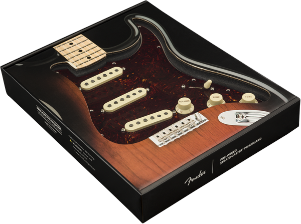 FENDER PRE WIRED STRAT PICKGUARD SSS CUSTOM SHOP FAT 50'S TORTOISE SHELL